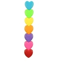 Vertical stack of seven colorful heart-shaped building blocks in rainbow plastic - Tianwei Heart Style / One Piece