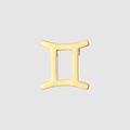 Pendente segno zodiacale Gemelli in acciaio inossidabile 316L dorato dal design minimal - Gemelli / Argento