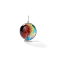 Nebula galaxy glass ball pendant with silver wire wrap on a clean white background - 7# Tri-color Galaxy