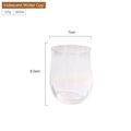 Bicchiere rotante iridescente 300ml 127g con dimensioni dettagliate e specifiche - Bicchiere da Acqua Iridescente