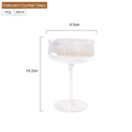Iridescent glass cocktail coupe with 260ml capacity and rainbow finish shimmer - Iridescent Cocktail Glass