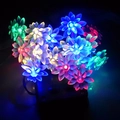 Solar powered lotus flower LED string lights with colorful waterproof decorative lamps - Colorful