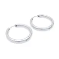 Titanium steel hoop earring variant with E:20x2.5mm dimensions and 5g weight finish - 20x2.5mm / Steel