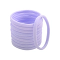 Elastic nylon hair ties in candy lavender color with a seamless matte finish texture - Lavender