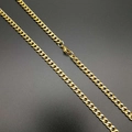 Collar de cadena cubana de 5mm 70cm bañada en oro de acero inoxidable con cierre de langosta - 5mm*70cm / Dorado