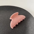 Detail of powder pink hair claw clip with sparkling rhinestones on a matte tray - Watermelon Pink
