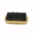 Professional curved wooden beard brush for men with firm black boar bristles - Bamboo Black Boar Bristle 12x6x3.5CM