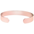 Minimalistisches offenes Armband in Roségold aus Edelstahl mit matter Oberfläche - Blanke Oberfläche / Blank Roségold