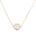 Collar de cobre con colgante de la Virgen María y circonitas de colores incrustadas - MLYA4 Virgen María de Oro Piedra de Color
