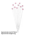Pink matte EVA star cake toppers with silver wire stems for birthday party decor - Small Pink Star - 10 Pack
