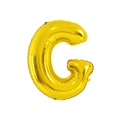 Metallic gold foil balloon in the shape of the letter G for birthday party decorations - 32' Gold Fat Letter Aluminum Foil Balloon (g)