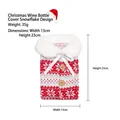 Funda de punto para botella de vino de Navidad con copos de nieve y cuello de piel - Estilo Copo de Nieve