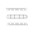 Minimalist white 5-slot silicone cable organizer for desk wire and cable management - CR06 (5 Slots) / White