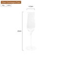 Classic clear champagne flute glass 145ml capacity 22cm height with measurements - Transparent Champagne Glass