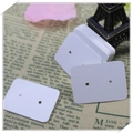 White rectangular kraft paper earring display cards for jewelry presentation and retail - 500 Sheets / White