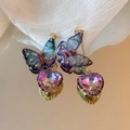 8# Bunter Schmetterling Quaste Herz