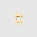 Primer plano del colgante hashtag de acero inoxidable dorado para bisutería DIY - Estilo Almohadilla (YP25286) / Dorado