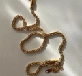 Elegante 18k vergoldete Sternenkette mit spiralenförmigem Texturdesign für Damen - 2,5 mm Gold
