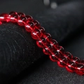 Polished red agate round beads for DIY jewelry making on a dark textured background - 4mm (Approx 90pcs) / Red