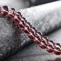 Polished deep red round glass spacer beads for DIY jewelry making and bracelets - Fuschia
