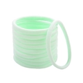 Close-up of seamless light green nylon hair bands with soft towel texture in a group - Light Green