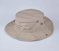 Tactical khaki boonie hat with breathable side vents and wide brim for outdoor sun protection - One Size / Khaki