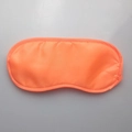 Bright orange satin sleep eye mask with silky texture and soft piping for travel - Polyester Satin / Regular Style / No Packaging / Orange