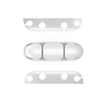 Set of three white silicone desktop cable organizers with four slots for wire management - CR04 (4 Slots) / White