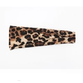Elastic wide headband with stylish leopard print pattern for sports or yoga - Classic Brown Black Leopard
