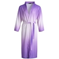 Purple gradient waffle knit bathrobe for couples featuring soft breathable fabric - Gradient Purple