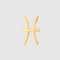 Colgante del signo zodiacal Piscis en acero inoxidable dorado pulido para joyas - Piscis