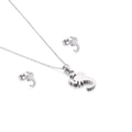 Ensemble créatif collier et boucles d'oreilles scorpion en acier inoxydable argenté - Couleur Acier (KS132844-KFC)