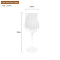 400ml tulip-shaped crystal glass with vertical ribbing for red wine and cocktails - Transparent Wine Glass