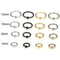 Tabla de tallas y colores para aros de acero inoxidable de 6mm a 12mm en cuatro tonos - 8mm / Plateado