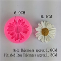 Gänseblümchen Silikonform für DIY Bastelarbeiten mit 6,9 cm Durchmesser und Harzguss-Muster - Gänseblümchen ohne Loch