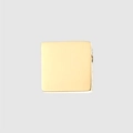 Macro shot of polished gold square stainless steel pendant with reflective metallic finish - Square Style (YP25280)