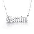 Gothic style Gemini zodiac necklace in silver titanium steel for a trendy look - Gemini