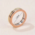 Three-tone interlocking titanium steel rings in gold, silver, and rose gold with 1.9cm diameter - US 6 / Three Colors