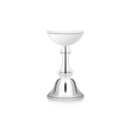 Polished silver magnetic nail tip stand for practice with metallic reflective finish - Silver Metal Holder