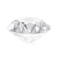Transparent diamond-shaped crystal nail art stand with a round metal display base - Transparent Diamond Base