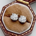 Orecchini classici in argento 925 con moissanite a quattro griffe in scatola regalo rossa - Moissanite 5mm