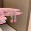 22# Silver Needle-pink Love Heart