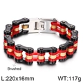 Red Black Gold Tricolor Motorcycle Chain Style (KB77328-BD)