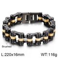 Black Gold Bicolor Motorcycle Chain Style (KB77329-BD)