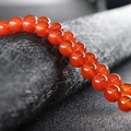 Polished natural red agate round beads for DIY jewelry making on a dark textured background - 4mm (Approx 90pcs) / Red Agate