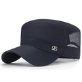 Berretto piatto blu navy in rete traspirante con tessuto ad asciugatura rapida e stemma 95 - Regolabile / Blu Notte