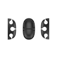 Black silicone desk cable organizer with three slots for efficient wire management - CR03 (3 Slots) / Black