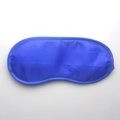 Navy blue polyester blackout sleep mask with smooth finish for travel and rest - Polyester Satin / Regular Style / No Packaging / Blue