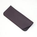 Thickened PU leather sunglasses pouch with lychee texture in deep purple - Dark Gray