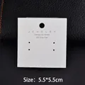 White square earring display card 5.5x5.5cm for studs with 925 silver post text - 5.5*5.5cm / 100 Cards